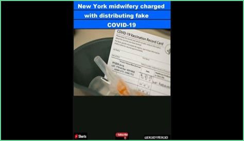 New York midwifery charged with distributing fake COVID-19 vaccination cards